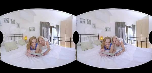 Luca Bella and Kathy Anderson in a luscious lesbian mature VR video